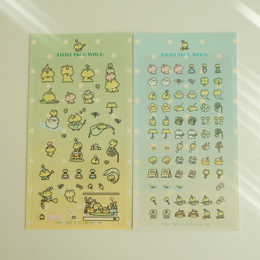 2jingis2jing - Sticker Sheet - Little Frog Witch