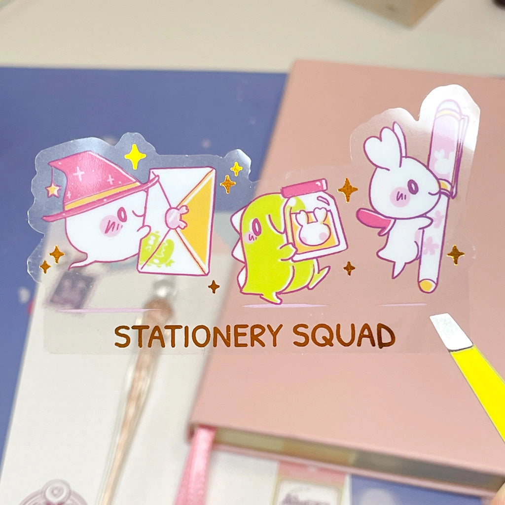 Sakuradragon - Stationery Squad Clear Sticker