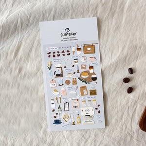 Suatelier Design - Sticker Sheet - I Like Coffee