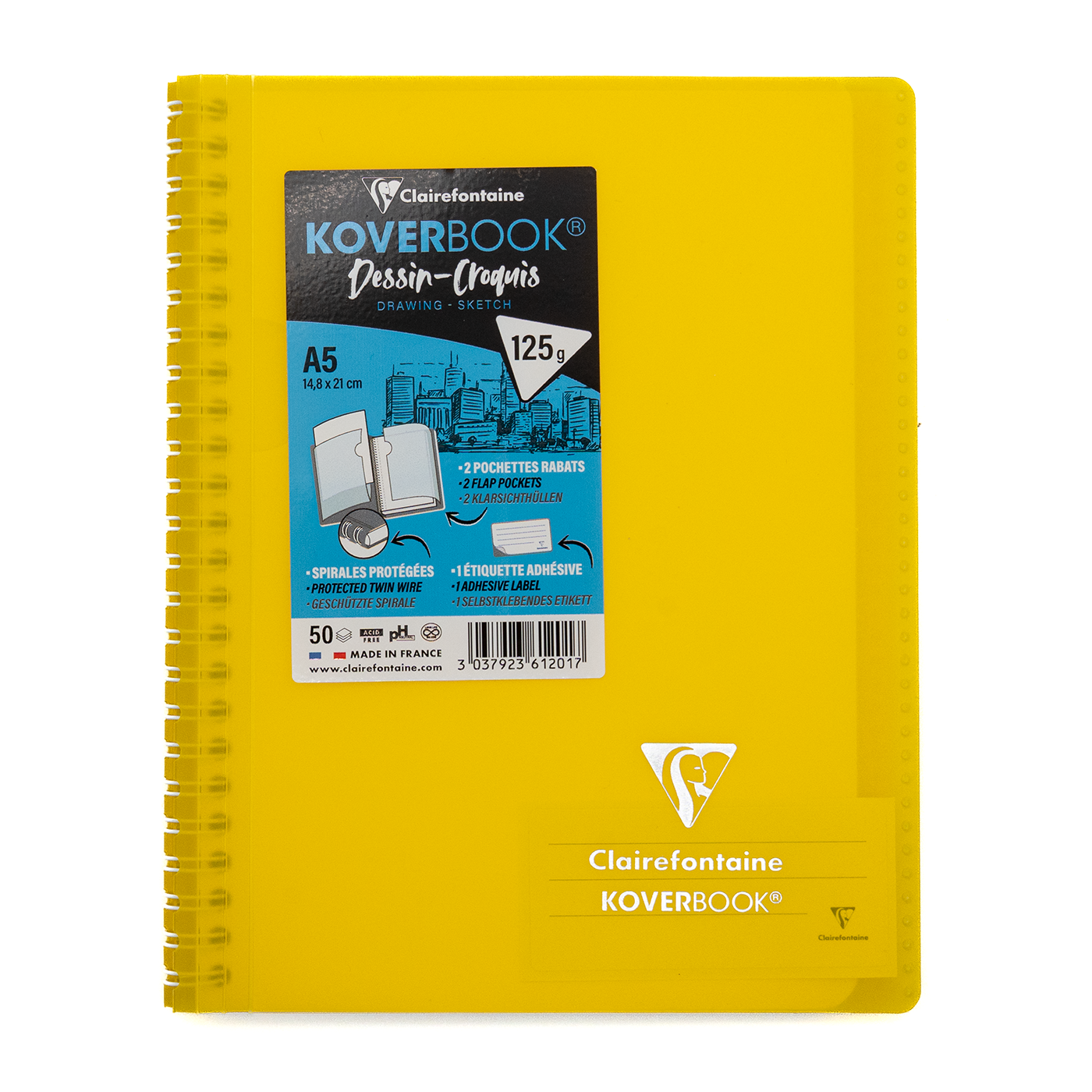 Clairefontaine  A5 Side Wirebound Sketch Notebook