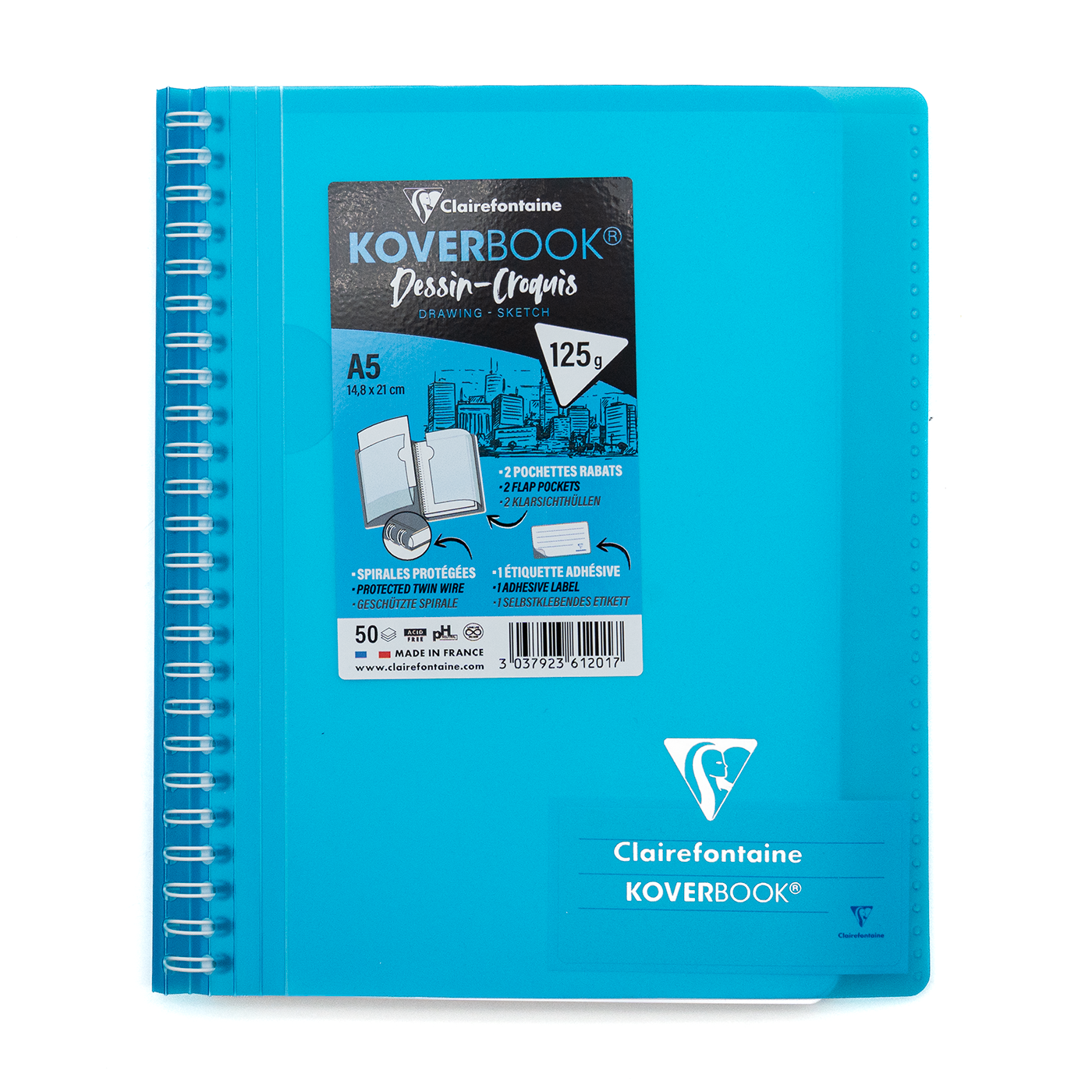 Clairefontaine  A5 Side Wirebound Sketch Notebook