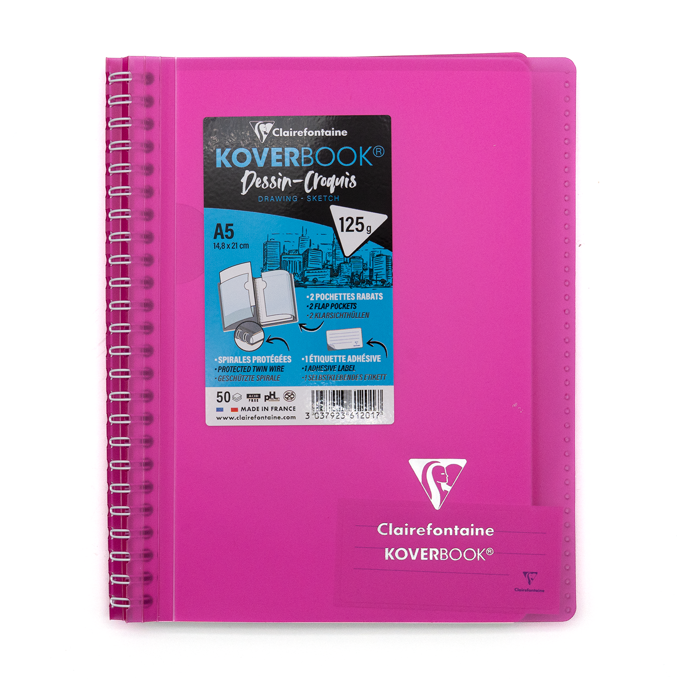 Clairefontaine  A5 Side Wirebound Sketch Notebook