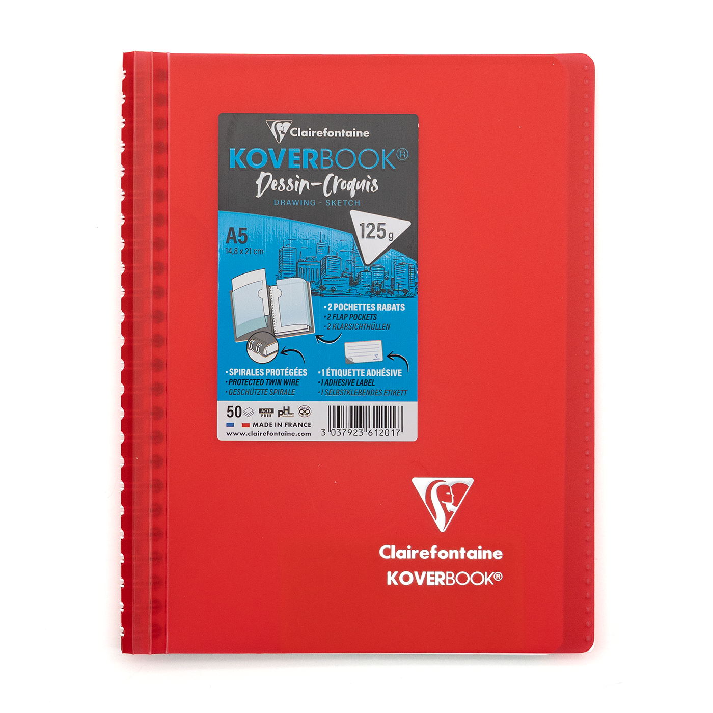 Clairefontaine  A5 Side Wirebound Sketch Notebook