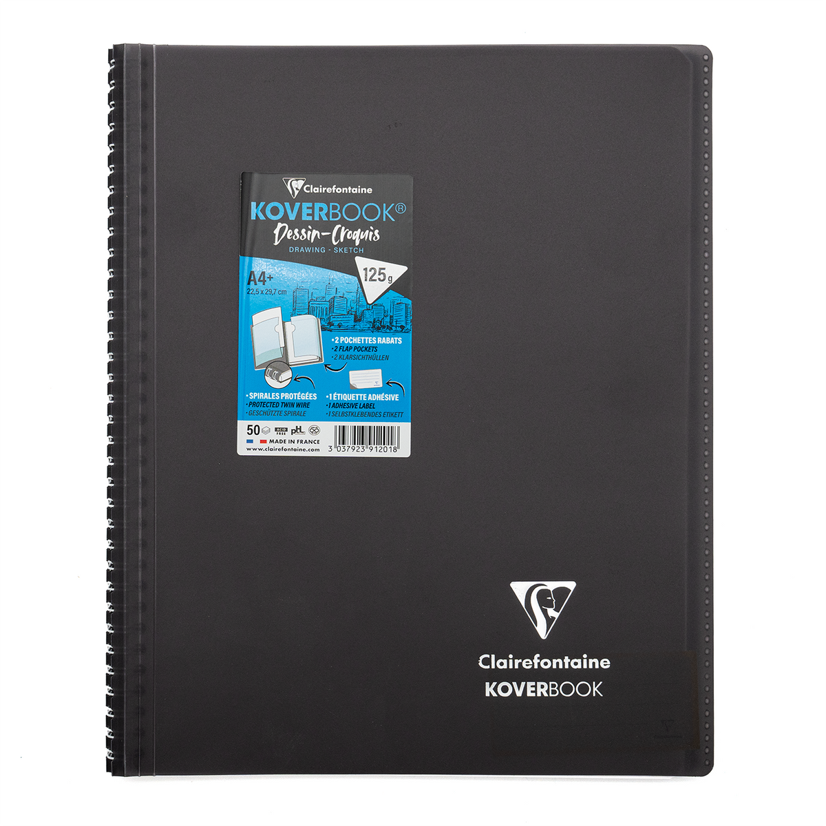 Clairefontaine  A4+ Side Wirebound Sketch Notebook