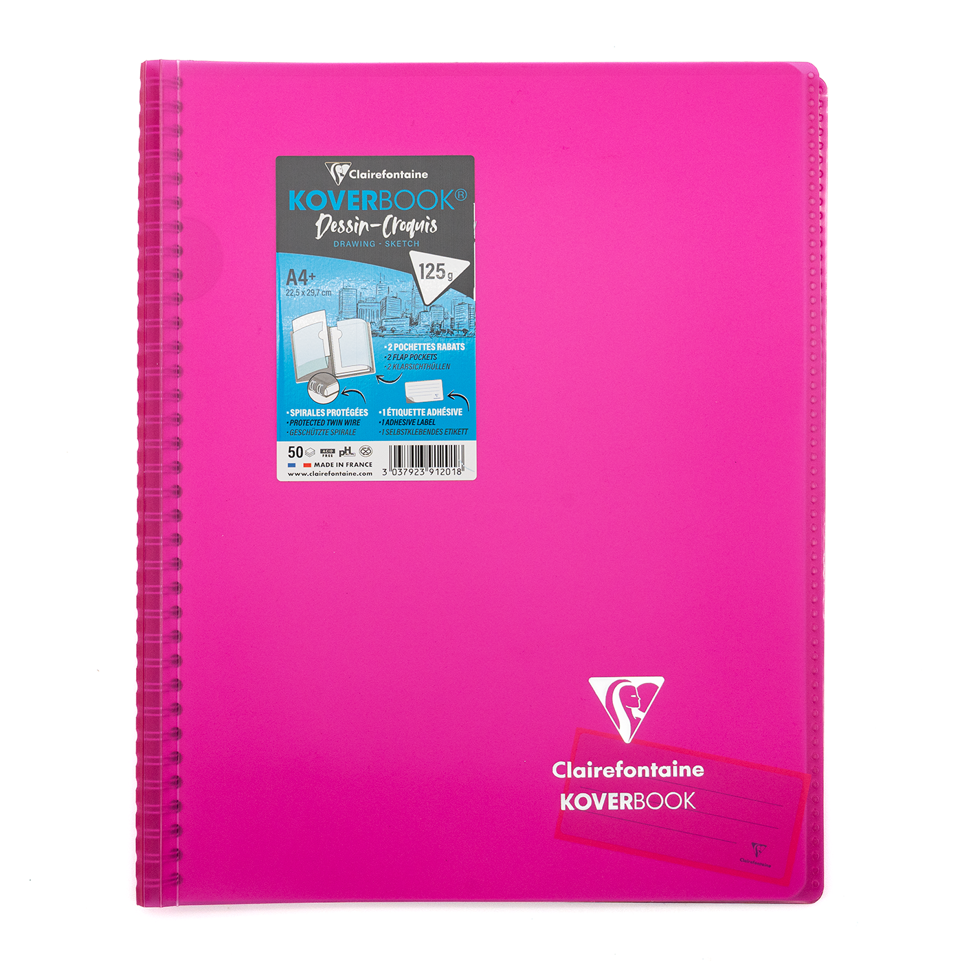 Clairefontaine  A4+ Side Wirebound Sketch Notebook