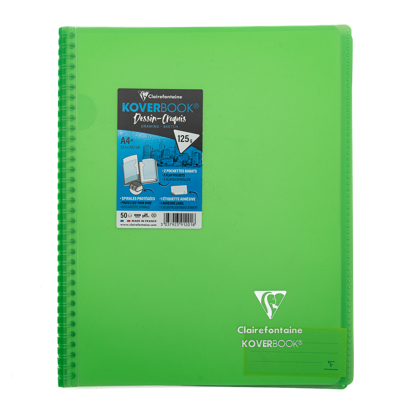 Clairefontaine  A4+ Side Wirebound Sketch Notebook