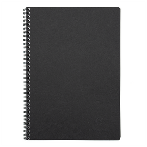 Clairefontaine Basics A4 Side Wirebound Notebook- Black, Lined