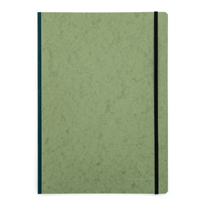 Clairefontaine Basics A4 Side Clothbound Notebook- Green, Lined