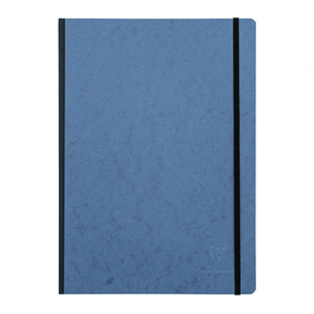 Clairefontaine Basics A4 Side Clothbound Notebook- Blue, Lined