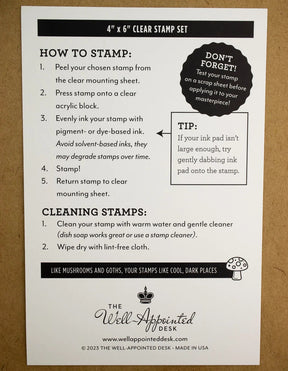 The Well Appointed Desk - Clear Stamp Set - Nibs & Ink