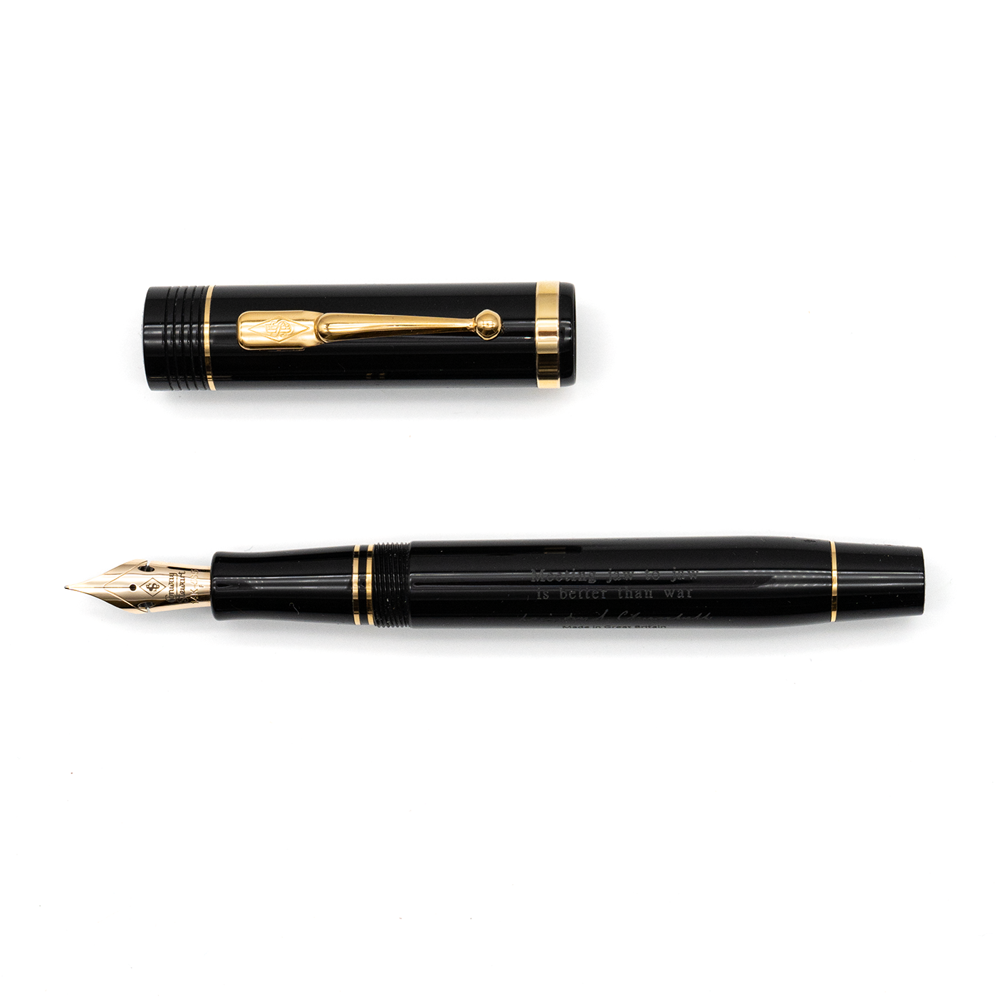 Conway Stewart Churchill Heritage  'Meeting jaw to jaw is better than war' Black