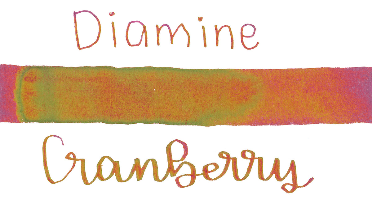 Diamine Black Edition Cranberry Sheening Ink