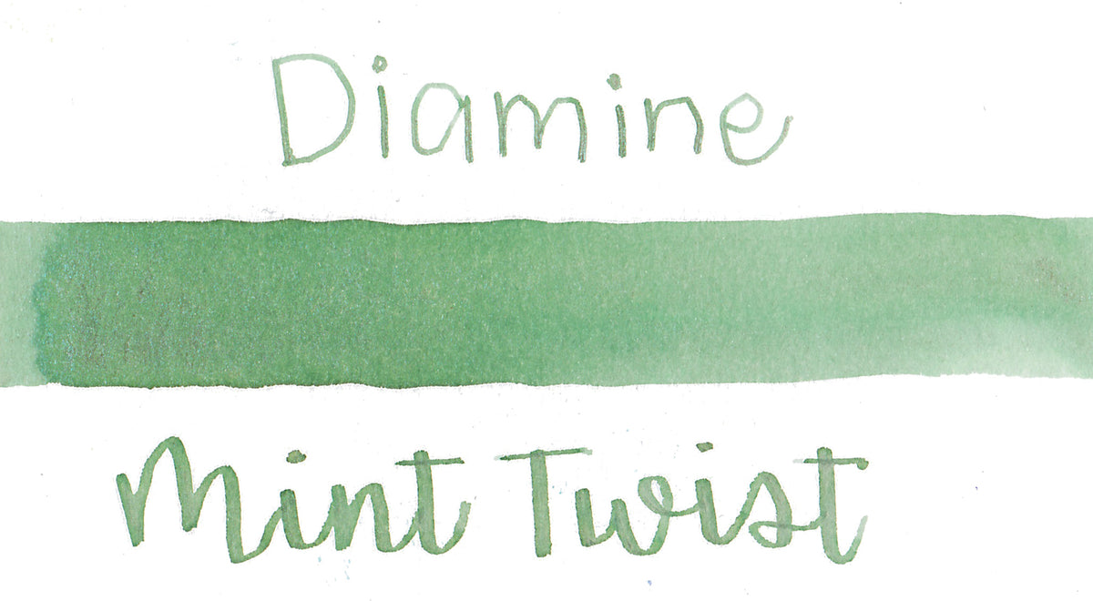 Diamine Black Edition Mint Twist Shimmer Ink