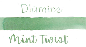 Diamine Black Edition Mint Twist Shimmer Ink