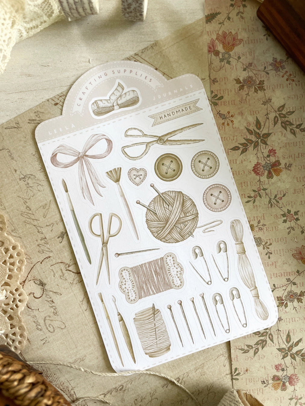 Leelajournals Craft Supplies Sticker Sheet