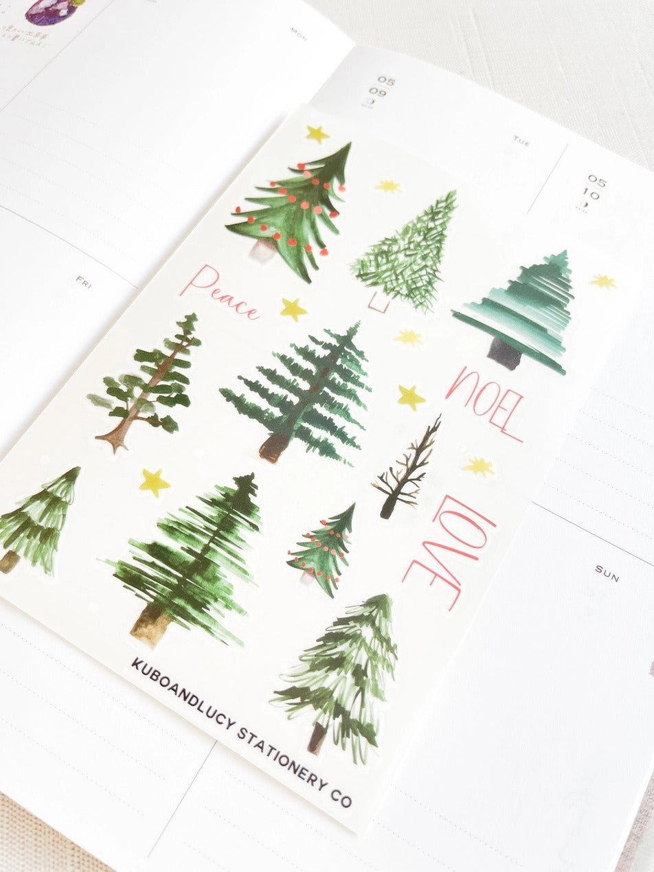 Kuboandlucy Stationery Co. - Holiday Trees Stickers