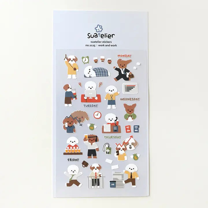 Suatelier Design - Sticker Sheet - Work and Work