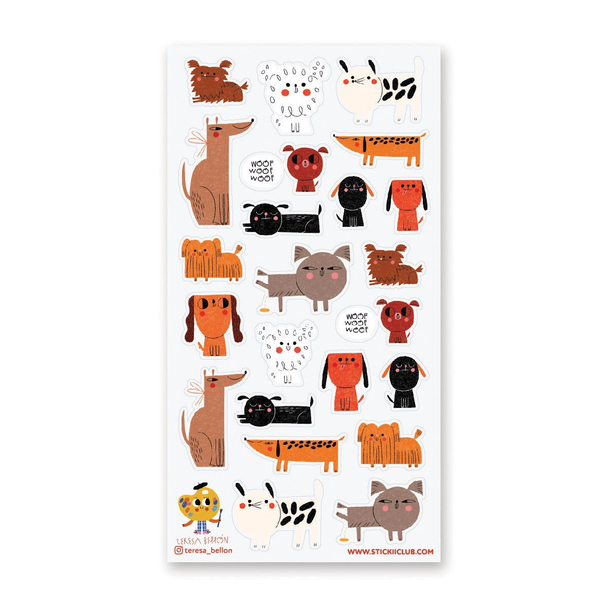 STICKII Sticker Sheet - Pawfect Pups