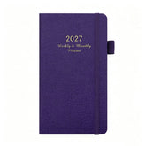 NoteMood - 2027 Weekly & Monthly Planner - Compact Hardcover Agenda