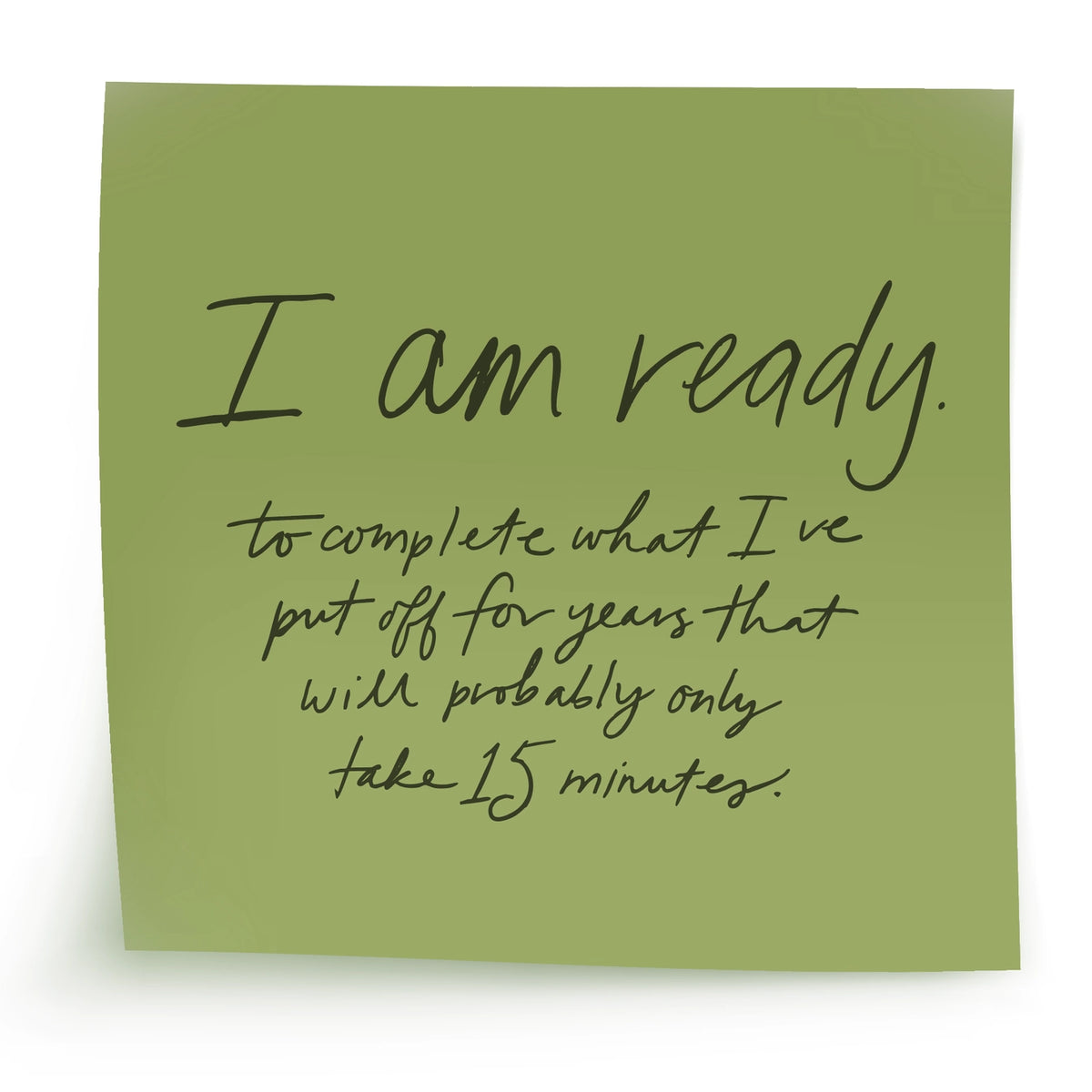 Belle & Union - I Am Ready Modern Affirmation Post It Sticker