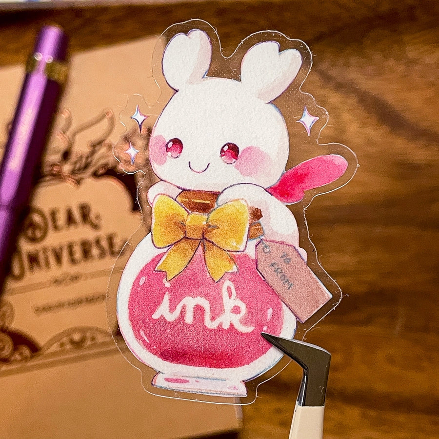 Sakuradragon - Little Ink Bottle Clear Sticker