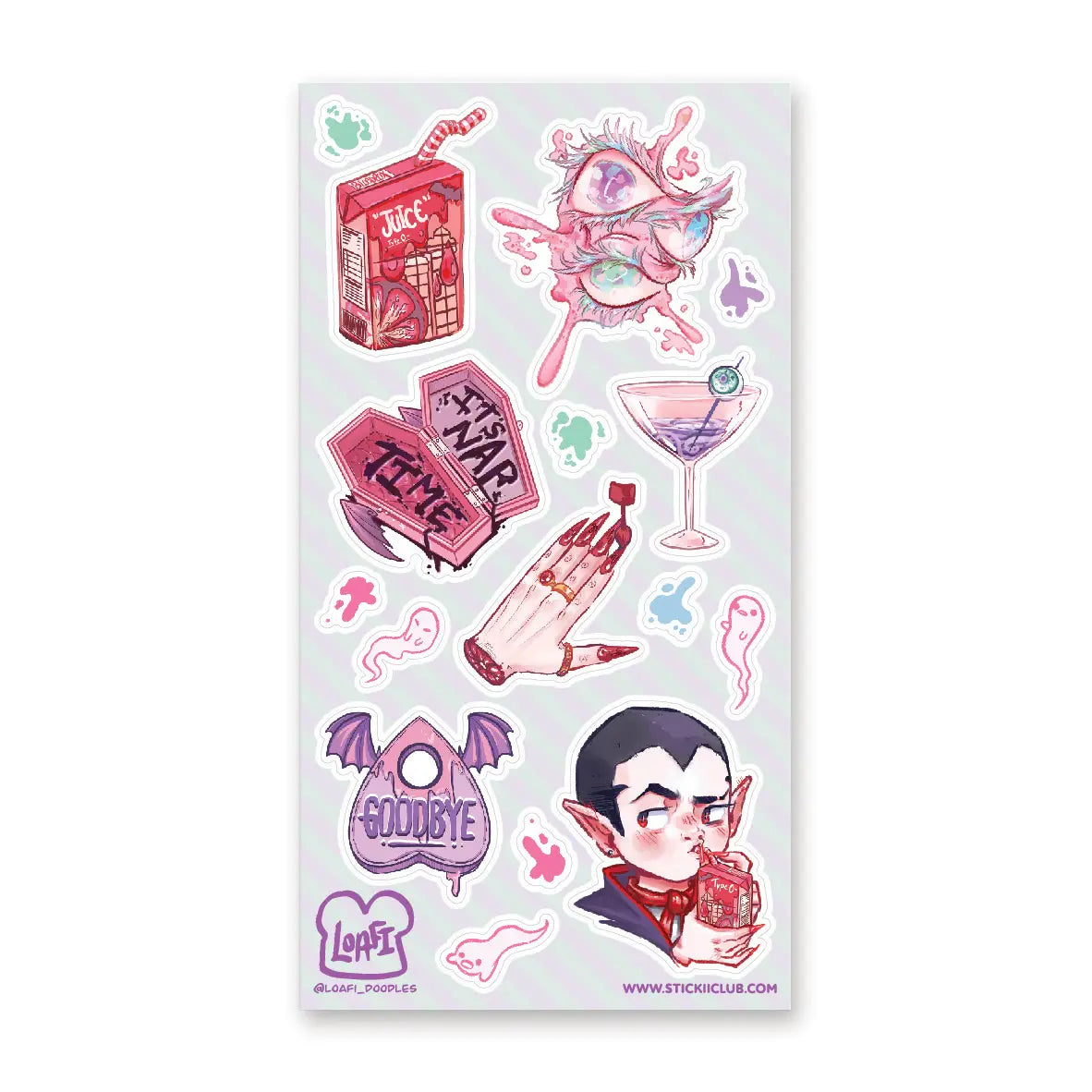 STICKII Sticker Sheet - Sweet Creatures of the Night 1