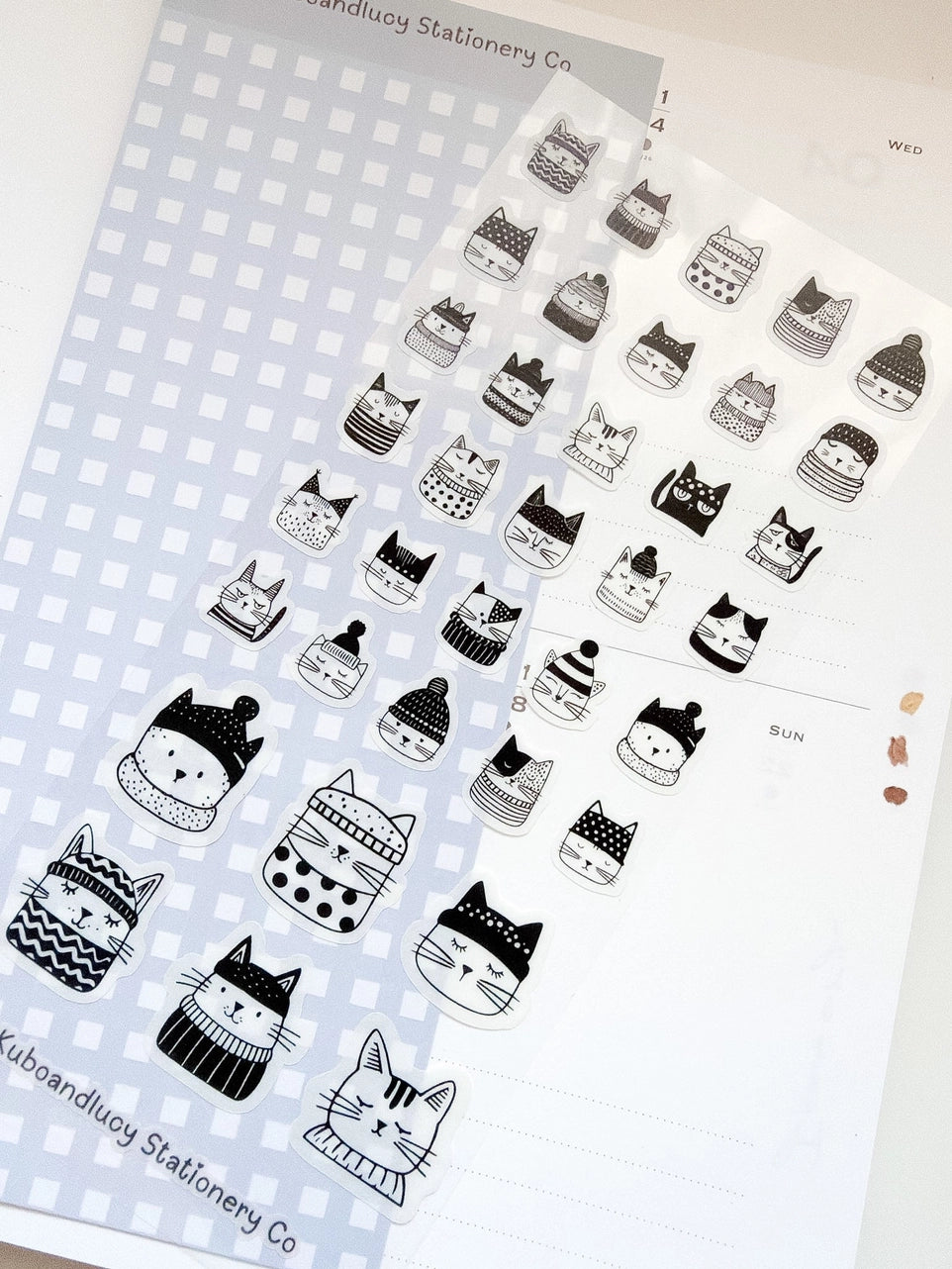 Kuboandlucy Stationery Co. - Winter Cats Sticker Sheet