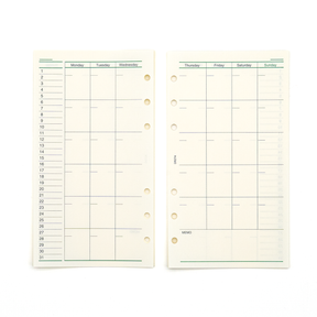 Raymay Davinci Note Bible Size Refill - Monthly Schedule