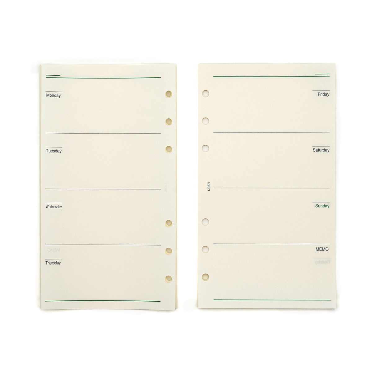 Raymay Davinci Note Bible Size Refill - Weekly Schedule