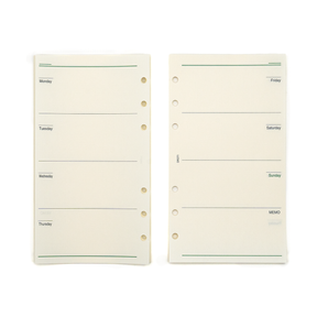 Raymay Davinci Note Bible Size Refill - Weekly Schedule