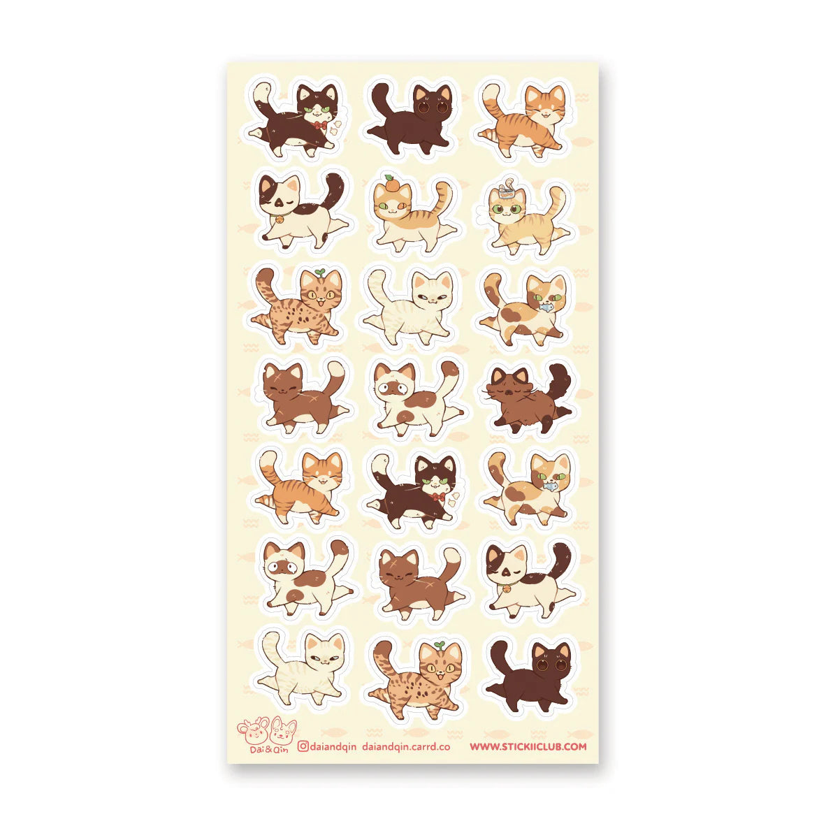 STICKII Sticker Sheet - Kitty Parade