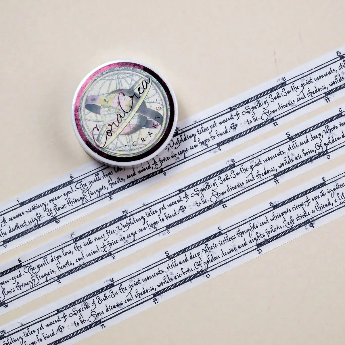 CoraCreaCreations - The Writer Washi Tape