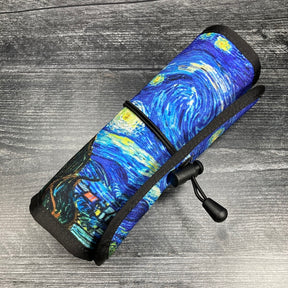 Rickshaw 6 Pen Roll With Flaps - Van Gogh Starry Night