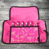 Rickshaw 6 Pen Roll With Flaps - Petals and Pastels