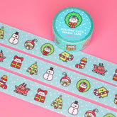 Robot Dance Battle - Holiday Cats Glitter Washi Tape