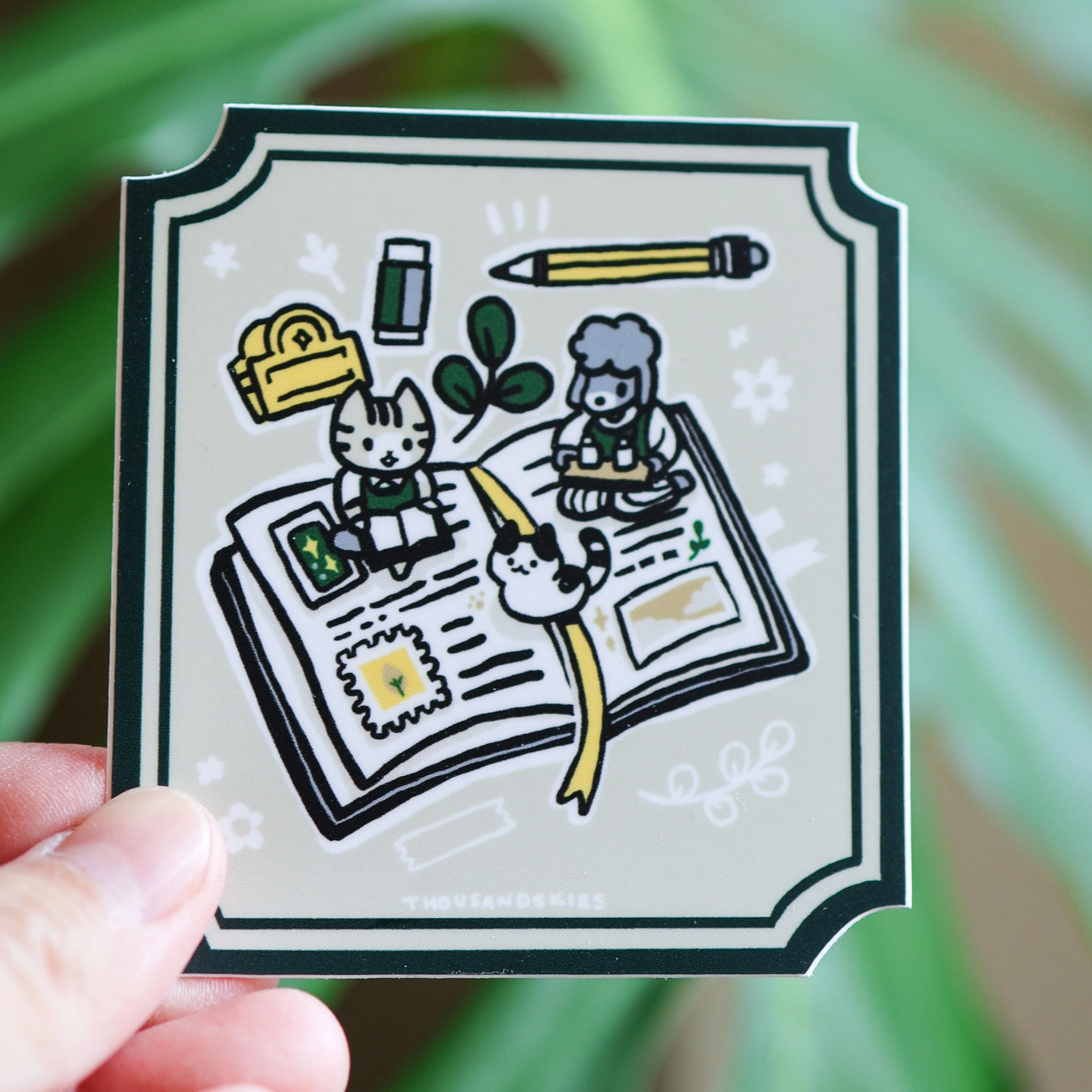Thousand Skies - Open Book Vinyl Sticker