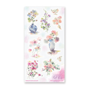 STICKII Sticker Sheet - Pretty Pastel Florals