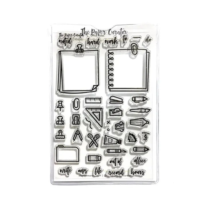 The Paper Curator - Office Notes 4x6 Stamp