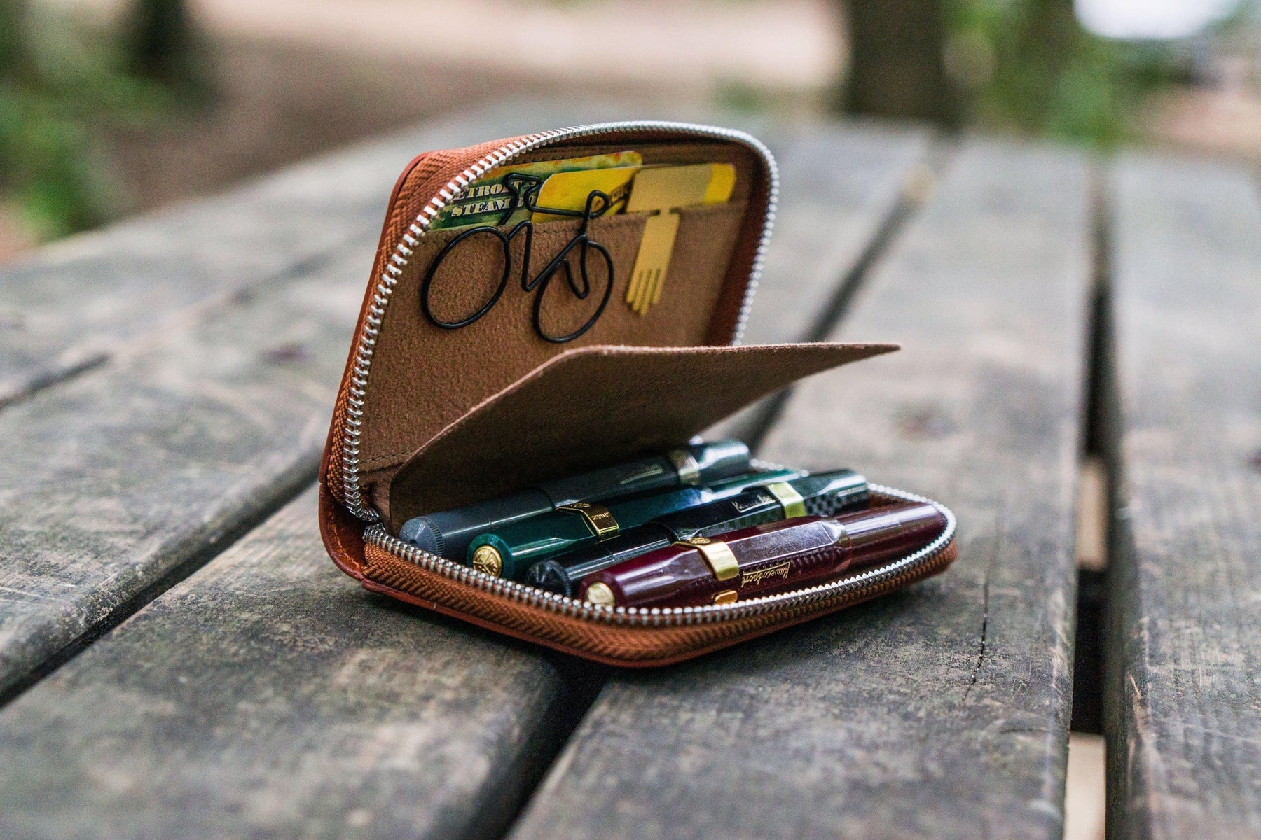 Galen Leather Wallet Insert for Traveler's Notebook Regular Size- Craz