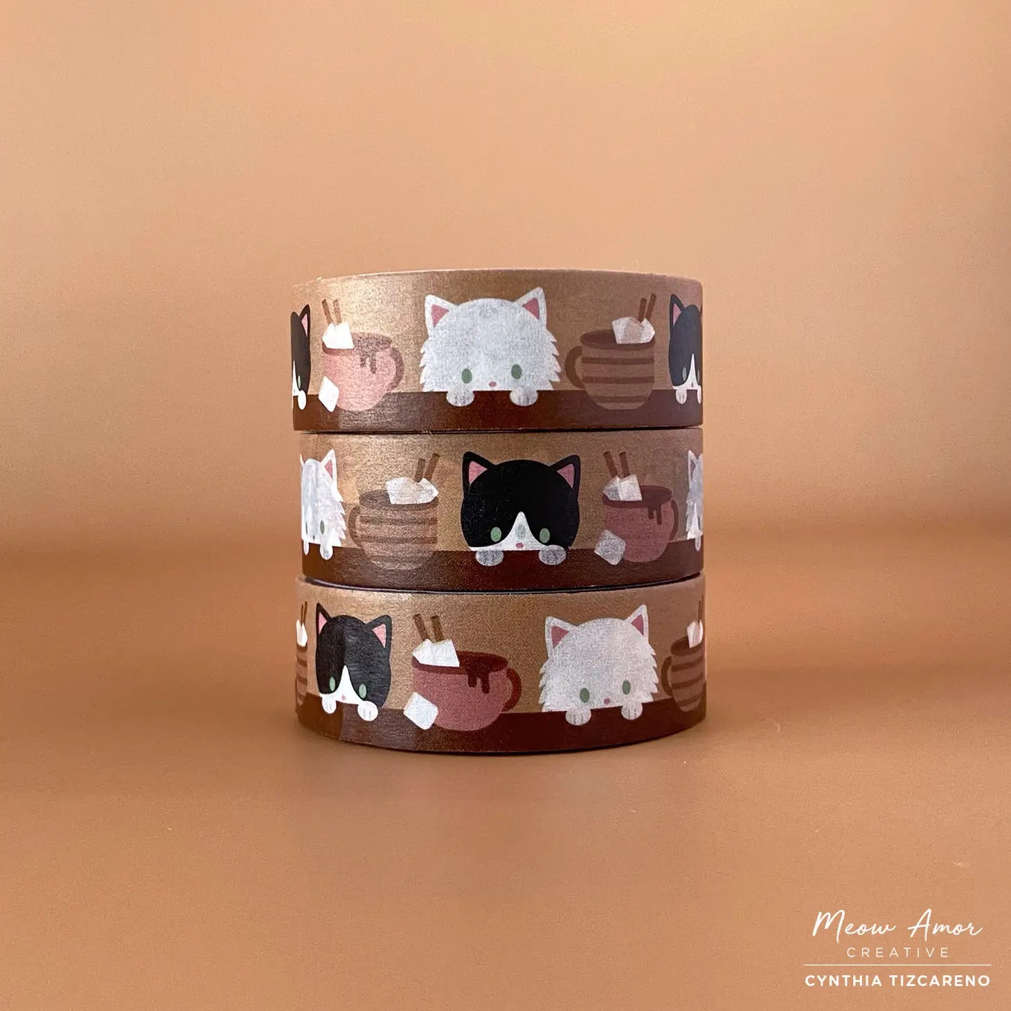 Meow Amor Creative - Hot Chocolate Cats Washi Tape