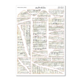 Sadie's Stickers - Sheet Music Torn Paper Strips Sticker Sheet