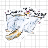 Amy Hartelust Art & Illustration - Vinyl Sticker - Jumping To Conclusions