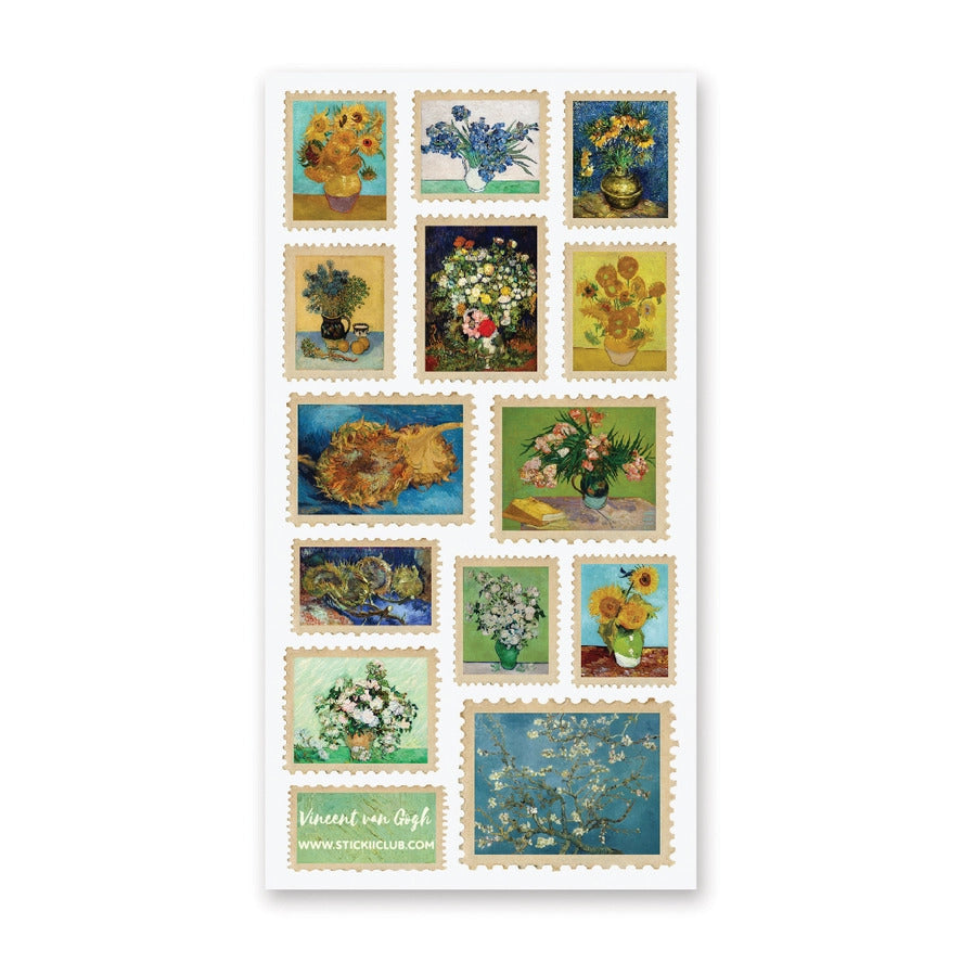 STICKII Sticker Sheet -  Van Gogh's Flowers
