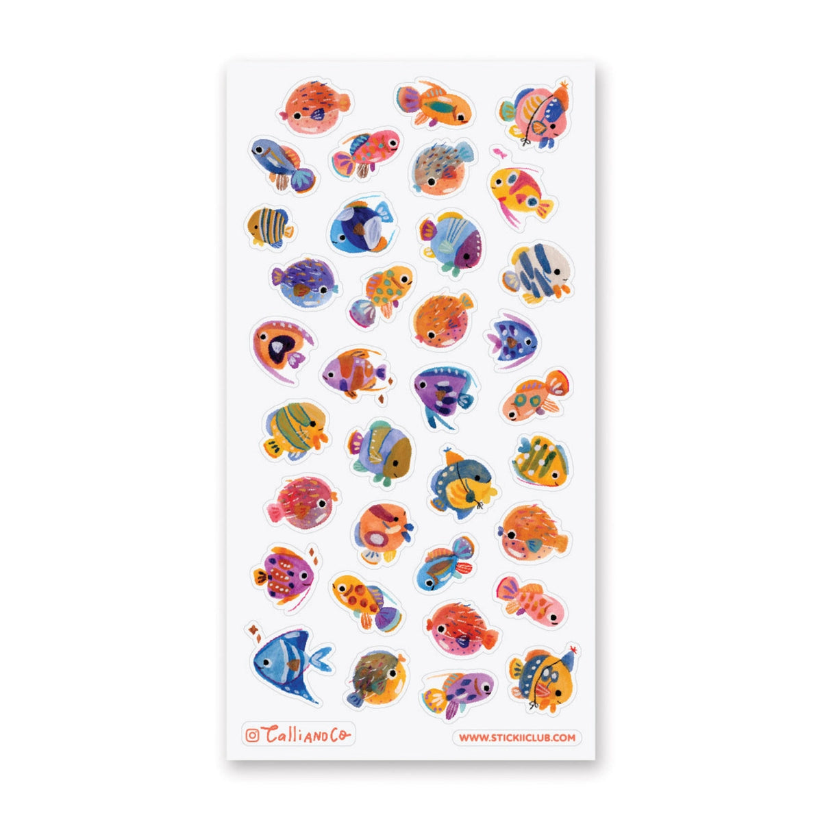 STICKII Sticker Sheet - Tropical Fishes