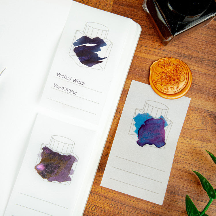 Wearingeul Ink Tracing Color Chart Card  - Vertical