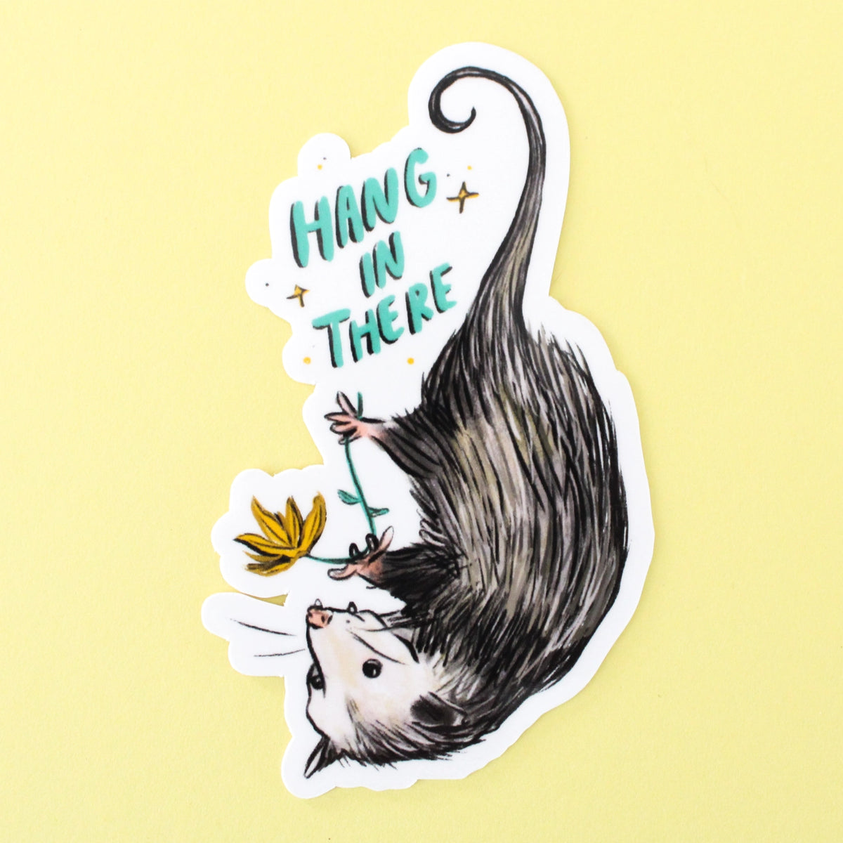 Amy Hartelust Art & Illustration - Vinyl Sticker - Hang in There Possum