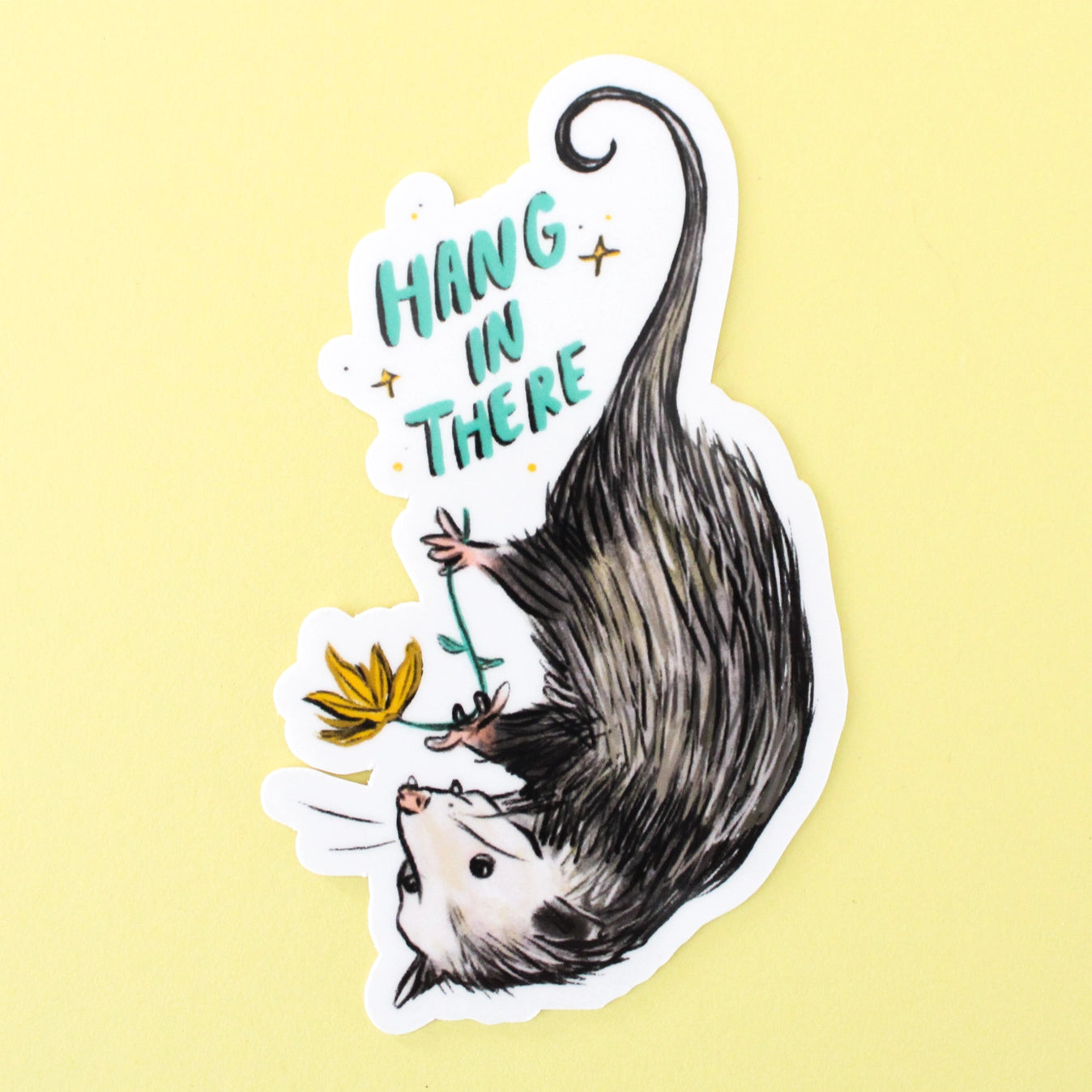 Amy Hartelust Art & Illustration - Vinyl Sticker - Hang in There Possum