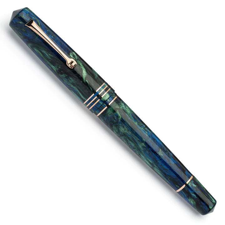Leonardo Momento Zero Grande 2.0 - Fiordaliso Blue - Rose Gold Trim #8 14kt nib