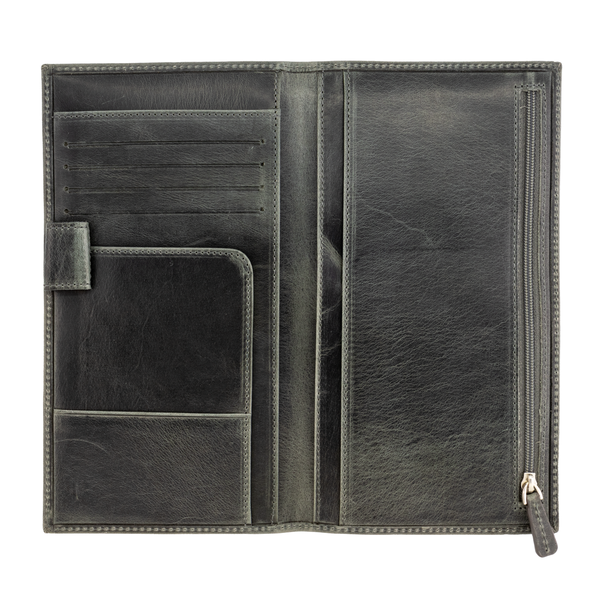 Galen Leather Wallet Insert for Traveler's Notebook Regular Size- Crazy Horse Smoky