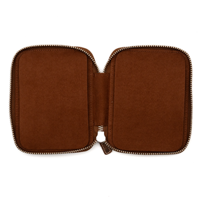 Galen Leather Co. Zippered 10 Slot Pen Case - Crazy Horse Havana Brown